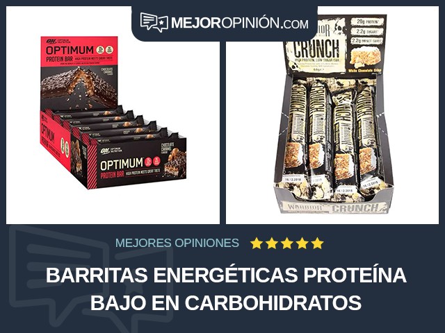 Barritas energéticas Proteína Bajo en carbohidratos