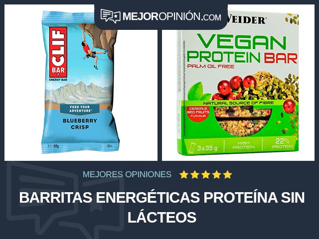 Barritas energéticas Proteína Sin lácteos