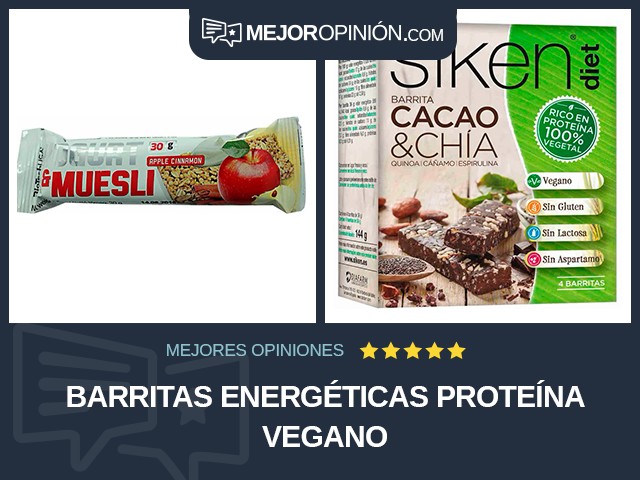 Barritas energéticas Proteína Vegano