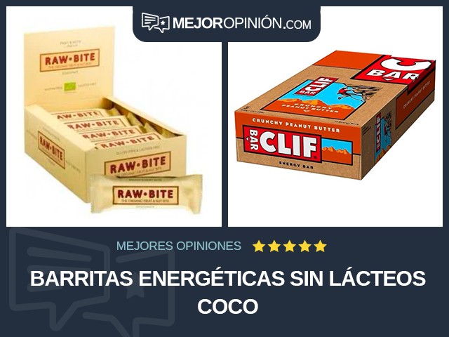 Barritas energéticas Sin lácteos Coco