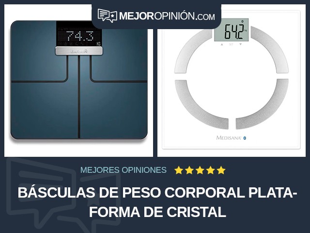 Básculas de peso corporal Plataforma de cristal