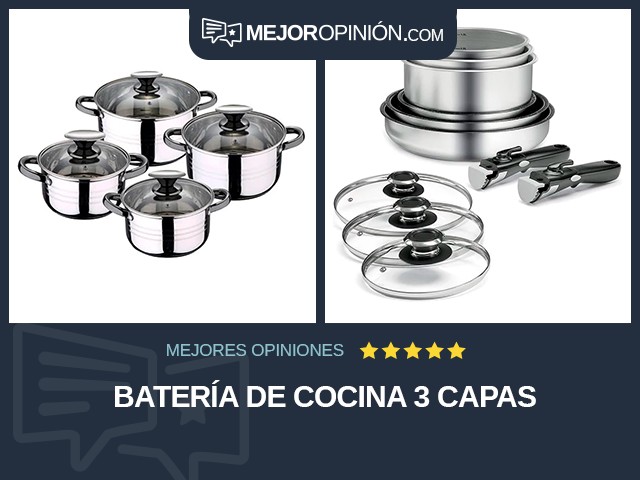 Batería de cocina 3 capas