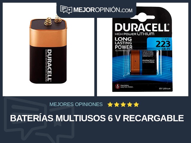 Baterías multiusos 6 V Recargable