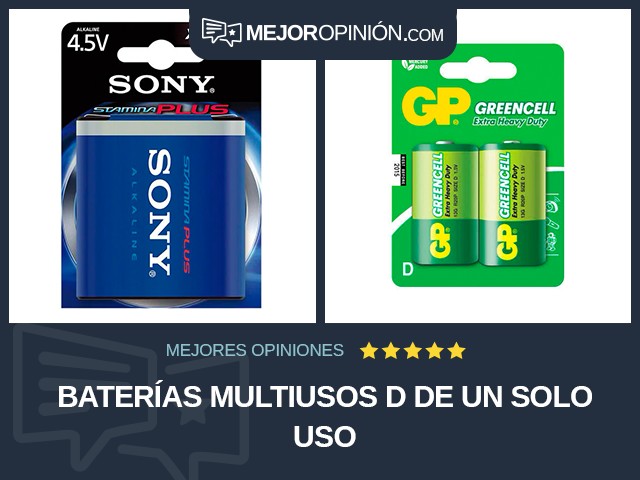 Baterías multiusos D De un solo uso