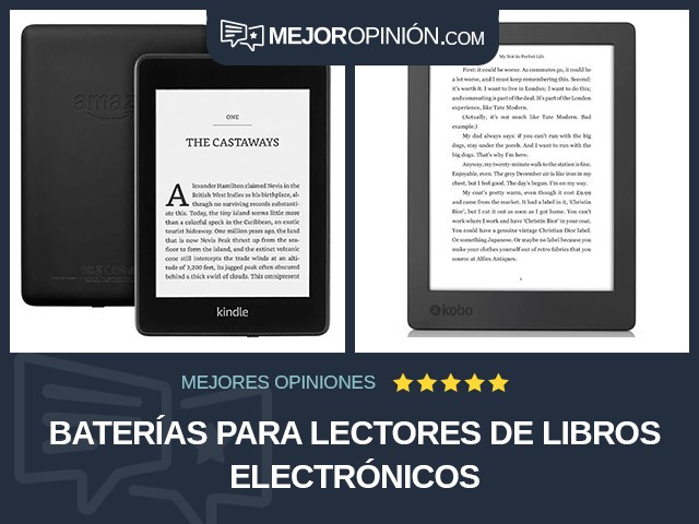 Baterías para lectores de libros electrónicos