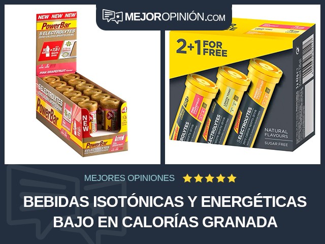 Bebidas isotónicas y energéticas Bajo en calorías Granada
