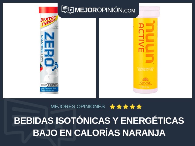 Bebidas isotónicas y energéticas Bajo en calorías Naranja