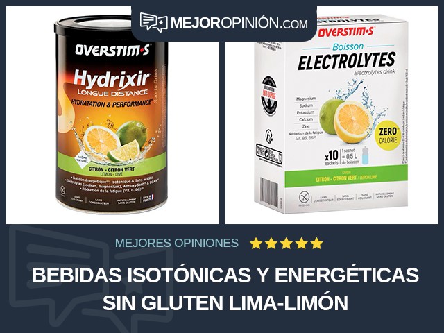 Bebidas isotónicas y energéticas Sin gluten Lima-limón