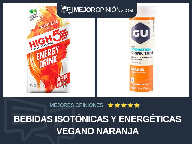Bebidas isotónicas y energéticas Vegano Naranja