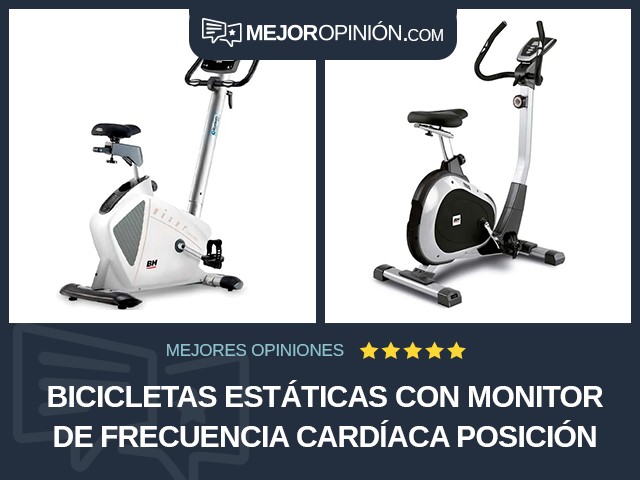 Bicicletas estáticas Con monitor de frecuencia cardíaca Posición erguida
