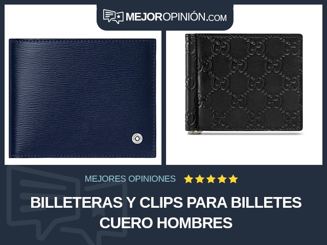 Billeteras y clips para billetes Cuero Hombres