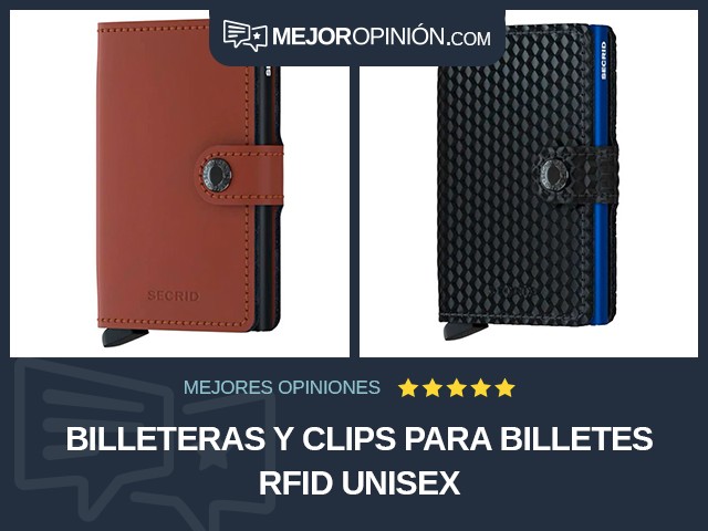 Billeteras y clips para billetes RFID Unisex