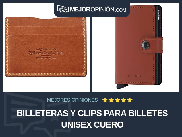 Billeteras y clips para billetes Unisex Cuero