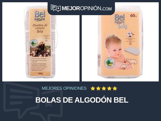 Bolas de algodón Bel