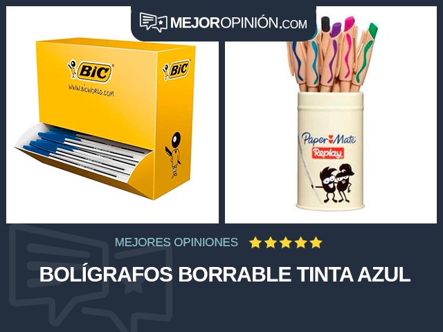 Bolígrafos Borrable Tinta azul