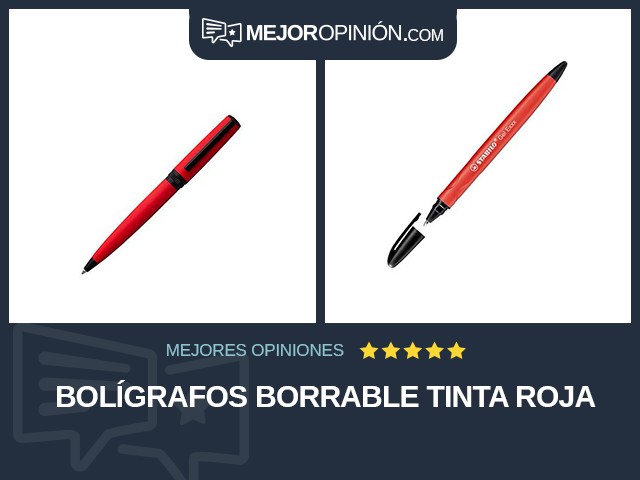 Bolígrafos Borrable Tinta roja