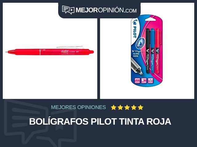 Bolígrafos Pilot Tinta roja