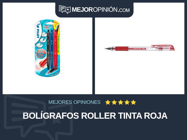 Bolígrafos Roller Tinta roja
