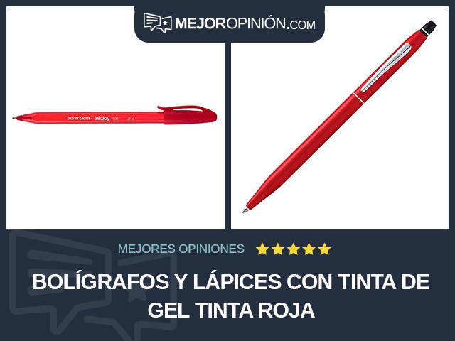 Bolígrafos y lápices Con tinta de gel Tinta roja