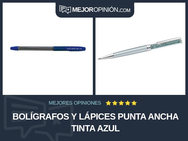 Bolígrafos y lápices Punta ancha Tinta azul