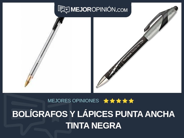 Bolígrafos y lápices Punta ancha Tinta negra