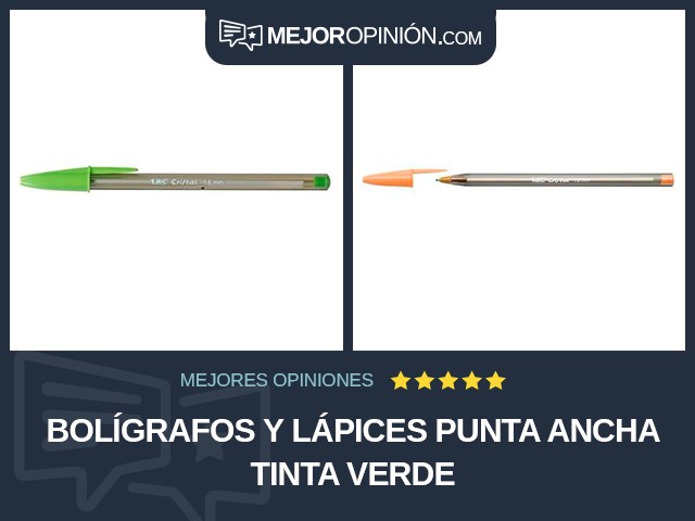 Bolígrafos y lápices Punta ancha Tinta verde