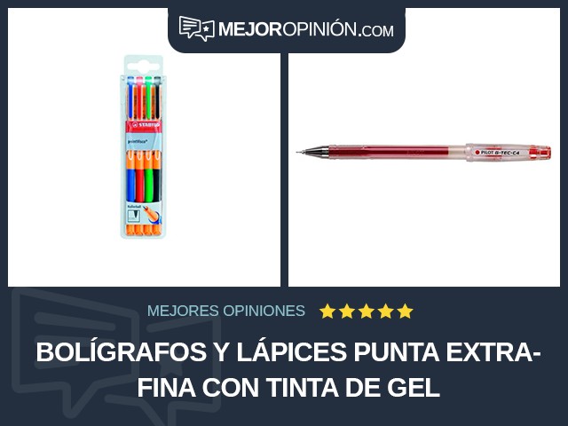 Bolígrafos y lápices Punta extrafina Con tinta de gel
