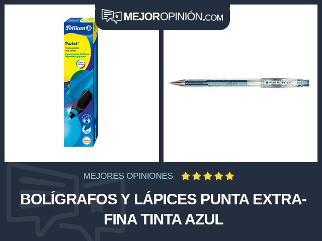 Bolígrafos y lápices Punta extrafina Tinta azul