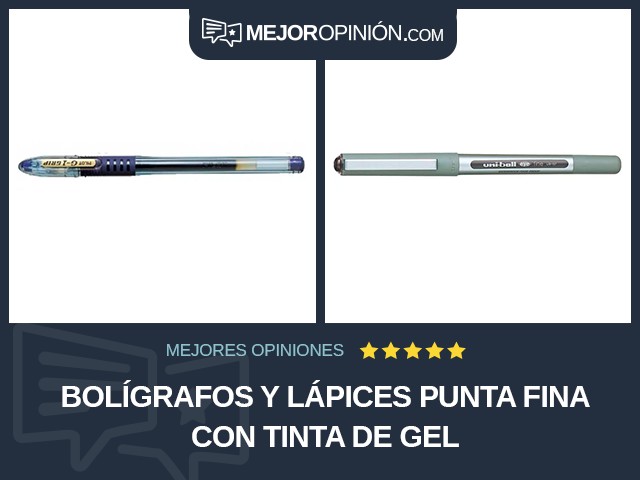 Bolígrafos y lápices Punta fina Con tinta de gel