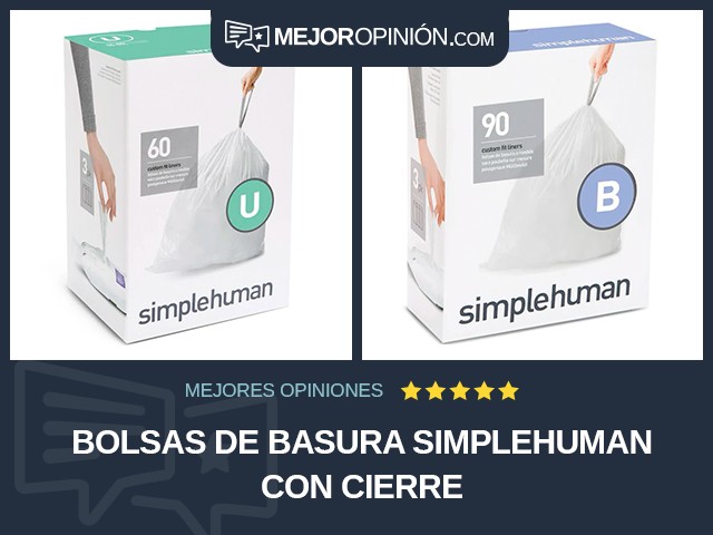 Bolsas de basura simplehuman Con cierre