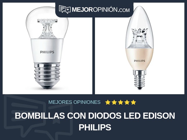 Bombillas con diodos led Edison Philips