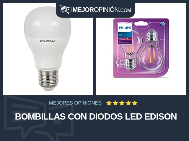 Bombillas con diodos led Edison