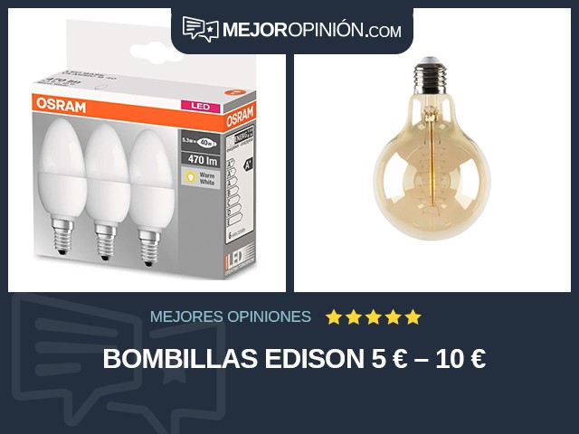 Bombillas Edison 5 € – 10 €