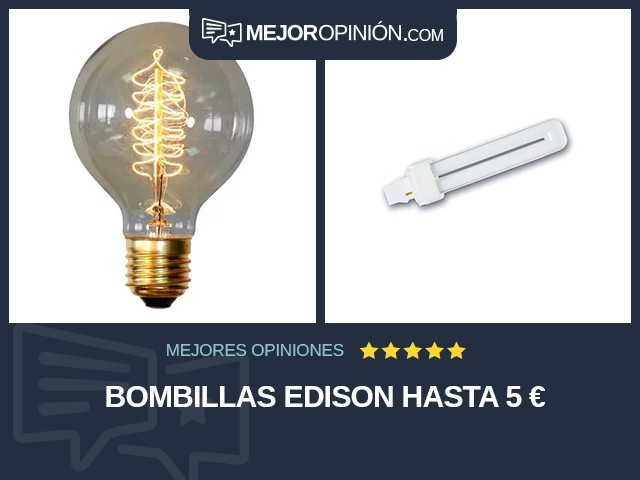 Bombillas Edison Hasta 5 €