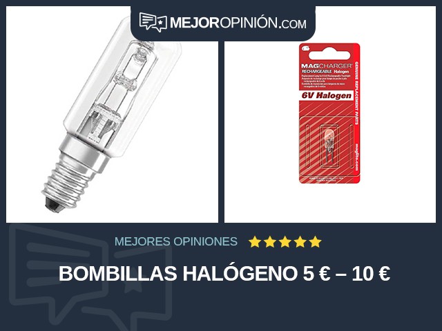 Bombillas Halógeno 5 € – 10 €