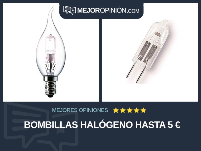 Bombillas Halógeno Hasta 5 €