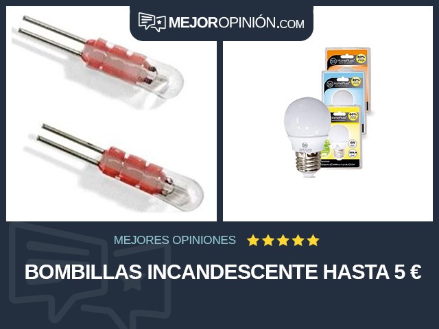 Bombillas Incandescente Hasta 5 €