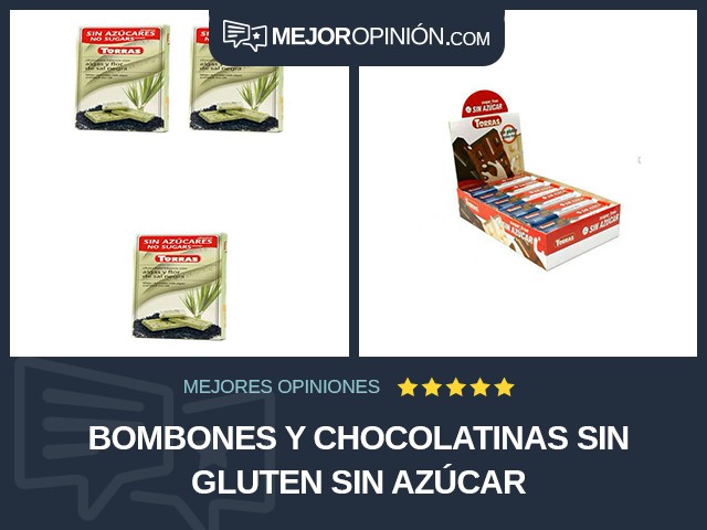 Bombones y chocolatinas Sin gluten Sin azúcar