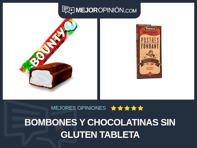 Bombones y chocolatinas Sin gluten Tableta