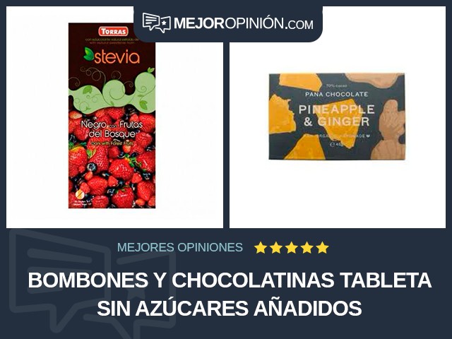 Bombones y chocolatinas Tableta Sin azúcares añadidos