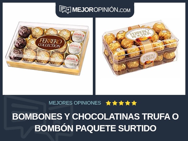 Bombones y chocolatinas Trufa o bombón Paquete surtido