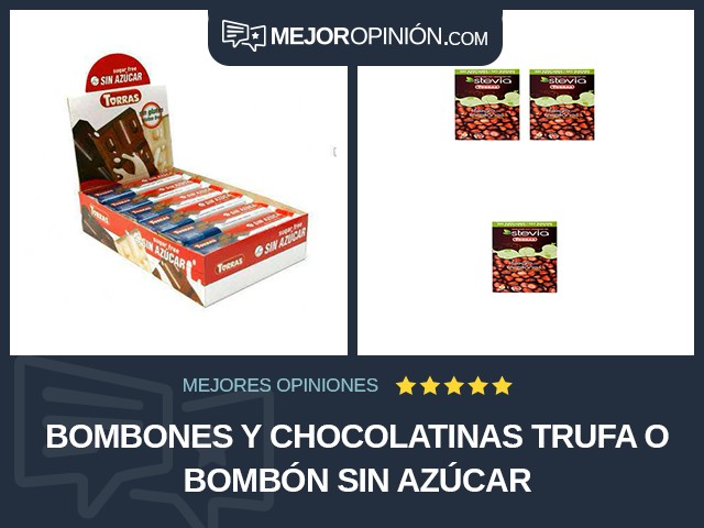 Bombones y chocolatinas Trufa o bombón Sin azúcar