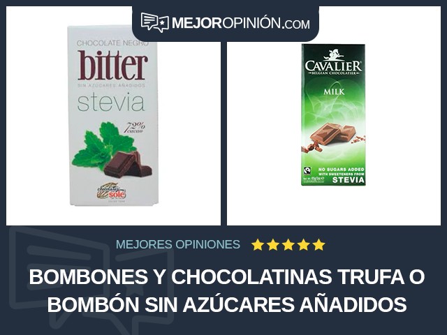 Bombones y chocolatinas Trufa o bombón Sin azúcares añadidos