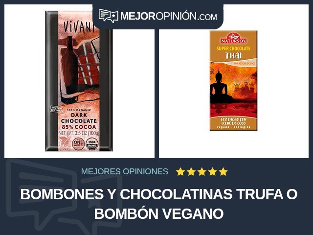 Bombones y chocolatinas Trufa o bombón Vegano