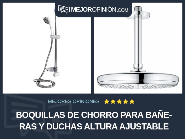 Boquillas de chorro para bañeras y duchas Altura ajustable