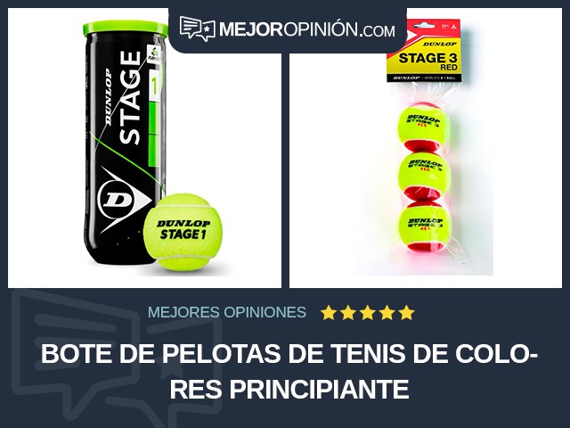 Bote de pelotas de tenis De colores Principiante