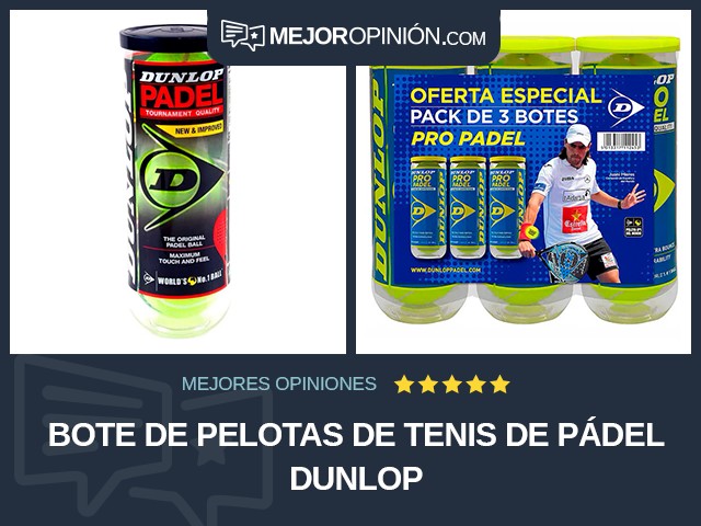 Bote de pelotas de tenis De pádel Dunlop