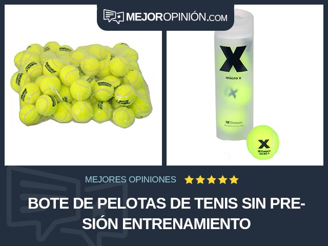 Bote de pelotas de tenis Sin presión Entrenamiento