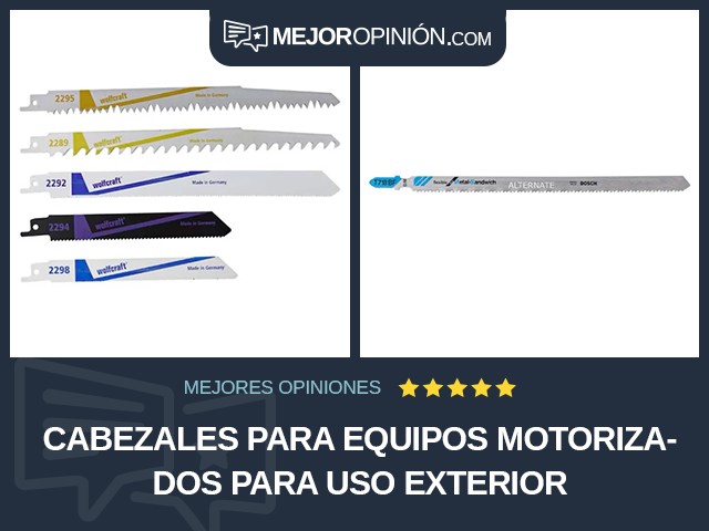 Cabezales para equipos motorizados para uso exterior