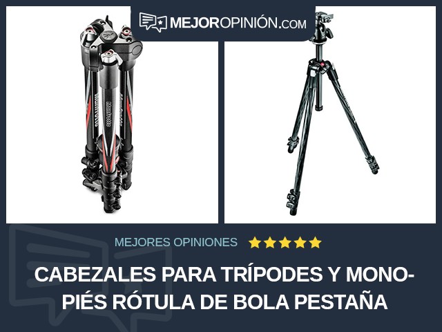 Cabezales para trípodes y monopiés Rótula de bola Pestaña